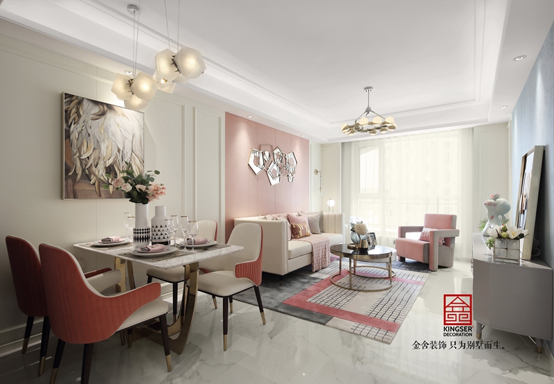 天海容天下110平現(xiàn)代輕奢風(fēng)格餐廳實(shí)景圖