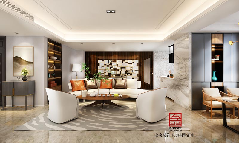天山九峯290平現(xiàn)代簡約風格裝修效果圖