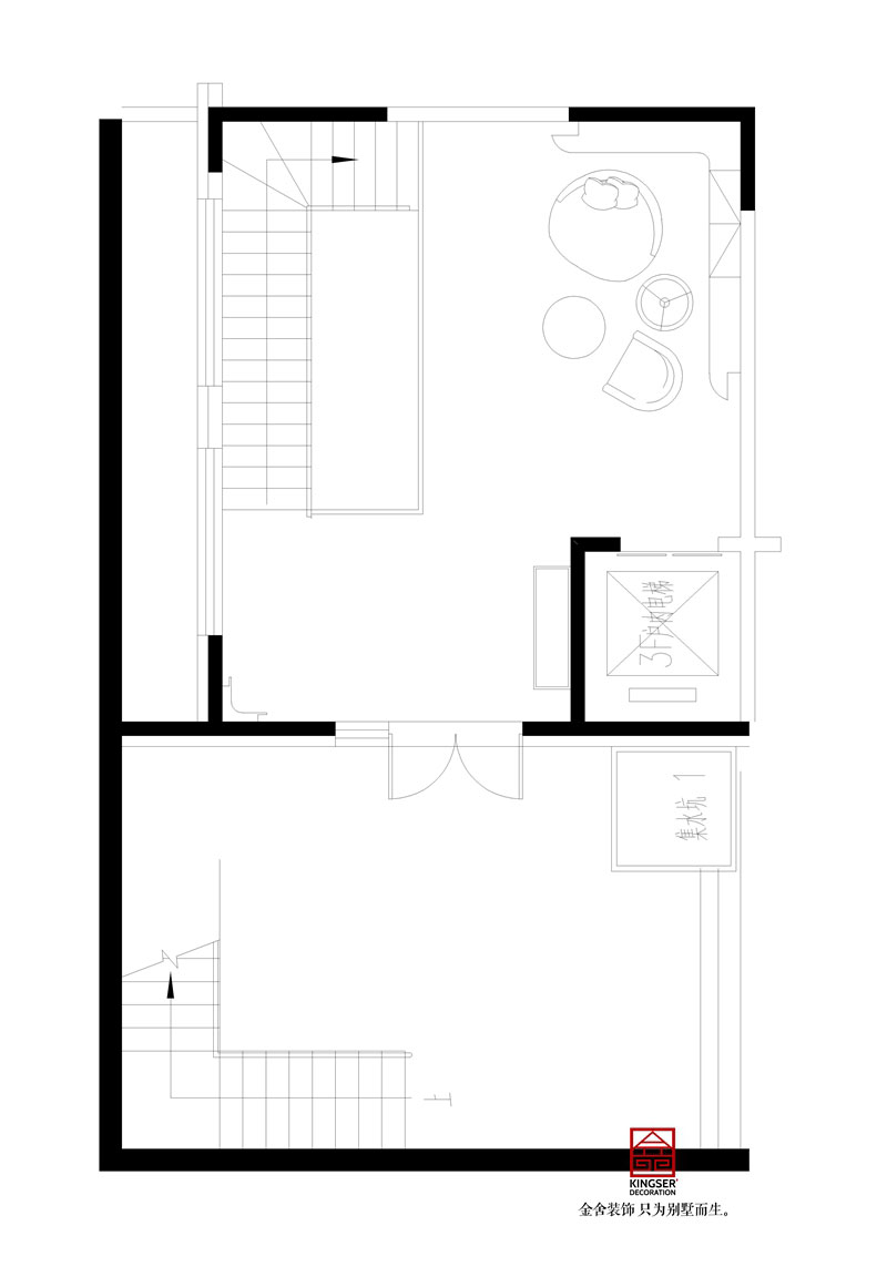綠城桃花源309平米戶型負二層平面布置圖