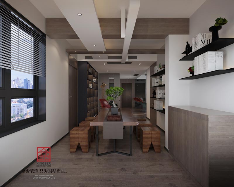榮盛華府190㎡現(xiàn)代極簡裝修效果圖