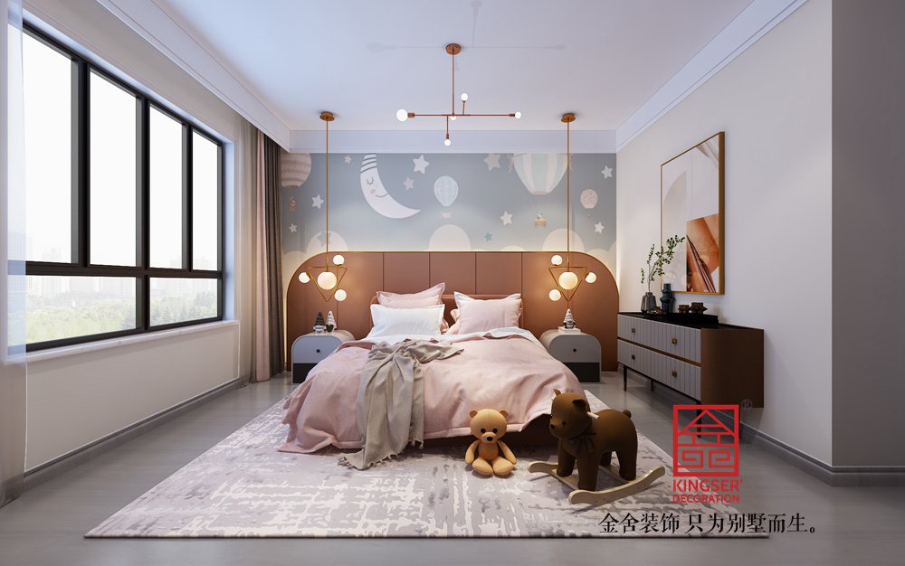 榮盛華府208平米現代輕奢風格裝修-女兒房