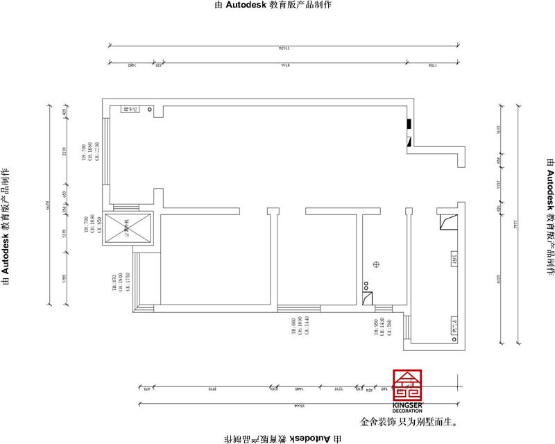 東南智匯城94平極簡風格戶型分析-原始平面圖