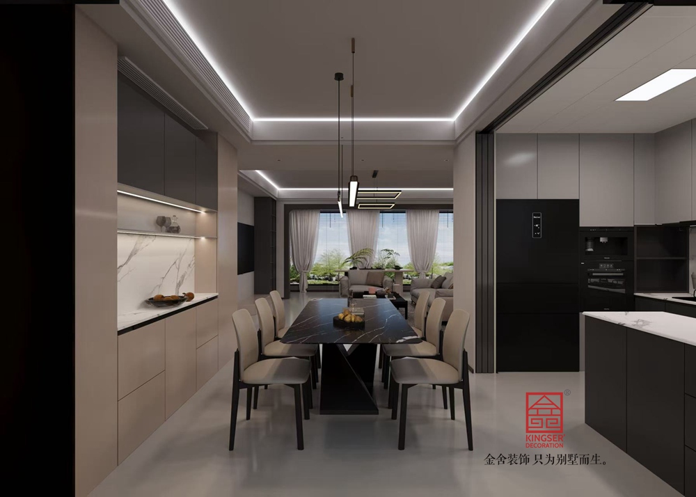 交投高新苑193平米現(xiàn)代簡(jiǎn)約風(fēng)格裝修-餐廳